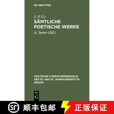 【3-4周达】Sämtliche poetische Werke [9783112370735]