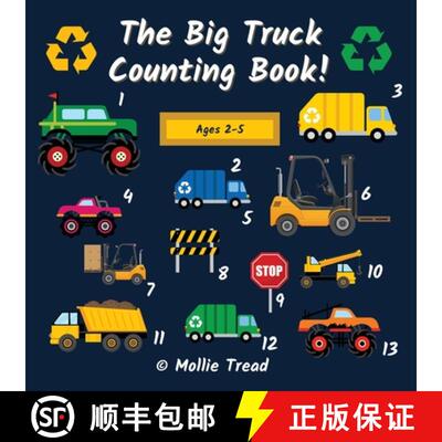 【3-4周达】The Big Truck Counting Book!: A Fun Activity Book For Boys Aged 2-5 - Garbage Trucks, Mons... [9781915363008]