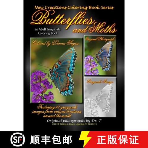 【3-4周达】New Creations Coloring Book Series: Butterflies and Moths [9781947121966]