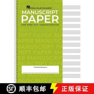 Wirebound fo... Paper Guide Manuscript Per Cover 4周达 Standard 9780881884999 Green Staves Music Page Notation