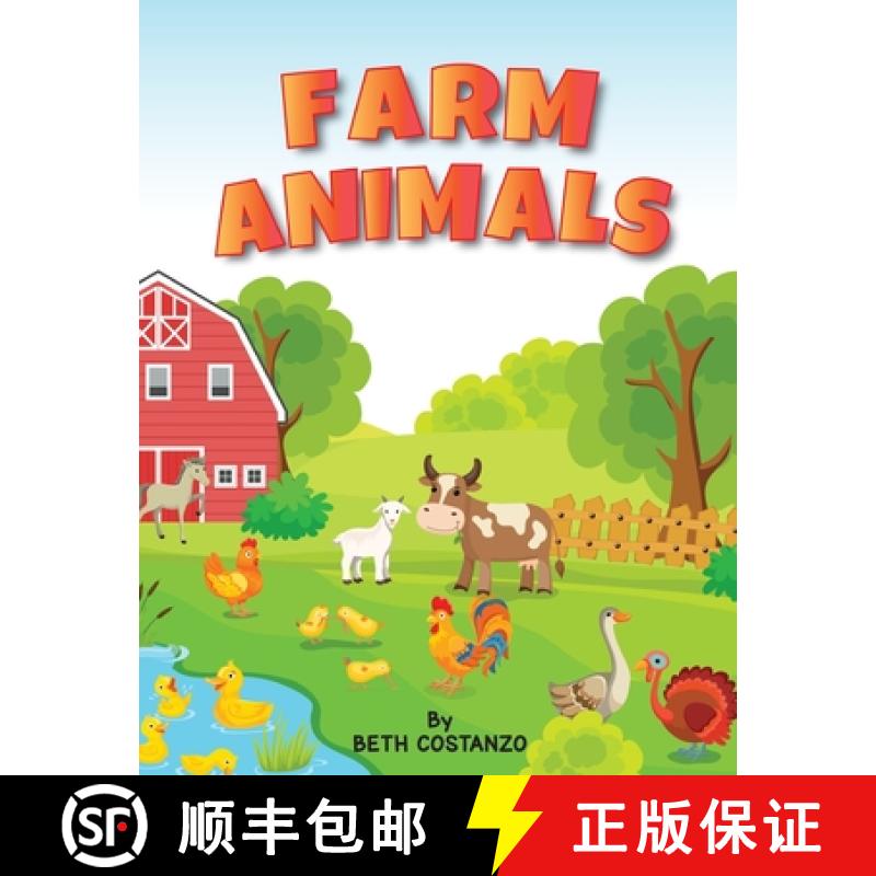 【2-3周达】Farm Animals Ages 4 to 6. Preschool to Kindergarten, Numbers, Counting, Pre-Writing, [9781088026946]