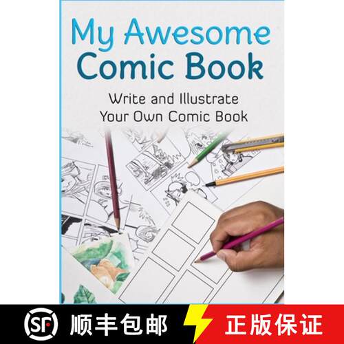 【3-4周达】精装 My Awesome Comic Book: Write and Illustrate Your Own Comic Book [9782956857372]