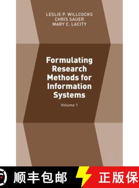 【3-4周达】Formulating Research Methods for Information Systems: Volume 1 [9781137509833]