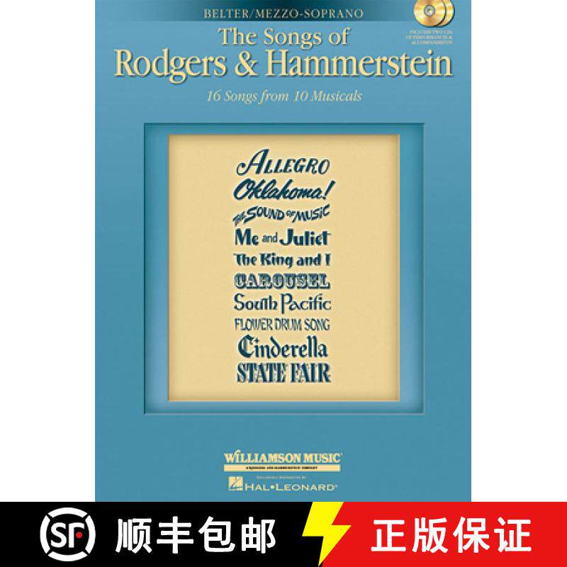 预订 The Songs of Rodgers & Hammerstein: Belter/Mezzo-Soprano with CDs of Performances and Accompanim... [9781423474753]