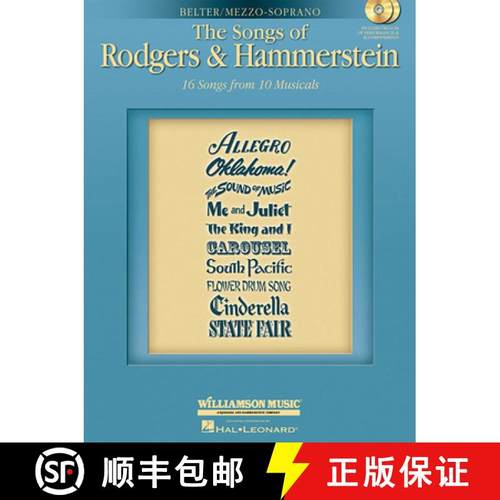 预订 The Songs of Rodgers & Hammerstein: Belter/Mezzo-Soprano with CDs of Performances and Accompanim... [9781423474753]