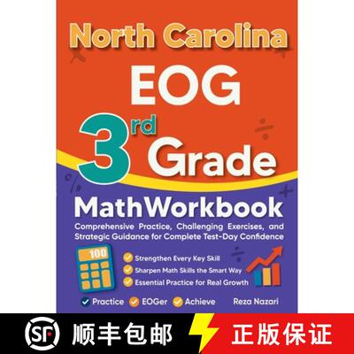 【3-4周达】North Carolina EOG 3rd Grade Math Workbook: Comprehensive Practice, Challenging Exercises,... [9798896478553]