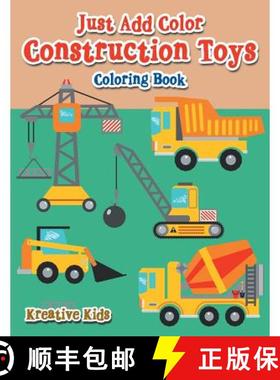 【3-4周达】Just Add Color: Construction Toys Coloring Book [9781683773207]