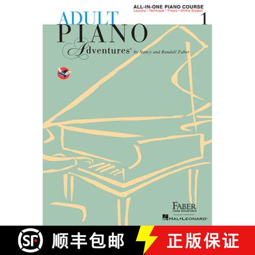 【3-4周达】Adult Piano Adventures All-In-One Piano Course Book 1 - Book with Media Online [9781616773021]