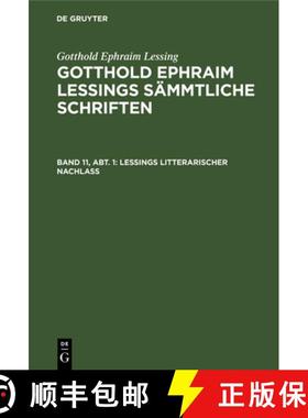 【3-4周达】Lessings Litterarischer Nachlass [9783111196879]