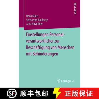 【3-4周达】Einstellungen Personalverantwortlicher zur Beschäftigung von Menschen mit Behinderungen [9783658071950]