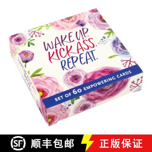 【3-4周达】Wake Up, Kick Ass, Repeat Motivational Cards (60 Pack) [9781441334473]