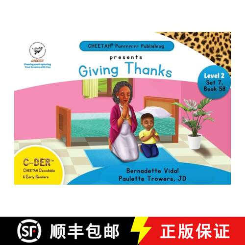 【3-4周达】C-DER (Cheetah Decodable & Early Readers) Set 7, Book 58, Giving Thanks [9798330339419]