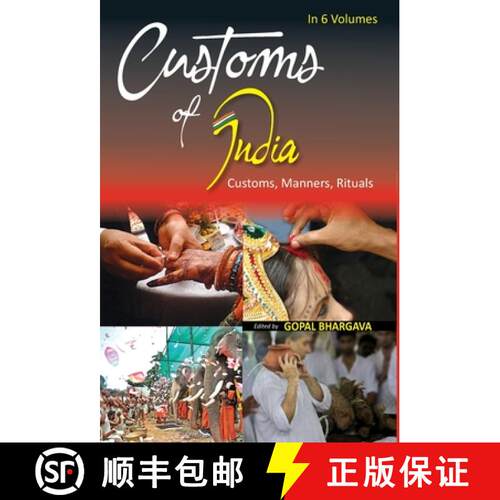 【3-4周达】精装 Customs of India: (Southern: Andhra Pradesh, Karnataka, Kerala, Tamil Nadu, Lakshdwee... [9788182055254]