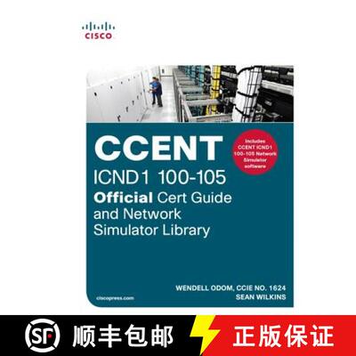 【3-4周达】CCENT ICND1 100-105 Official Cert Guide and Network Simulator Library [9781587206092]