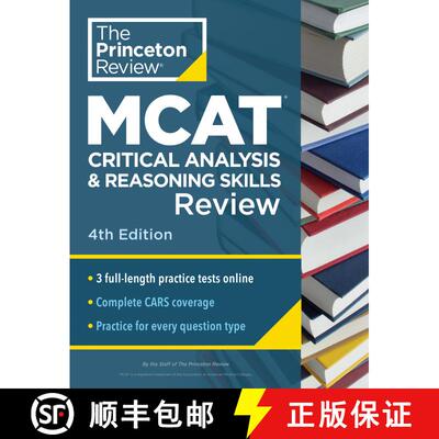 【3-4周达】Princeton Review MCAT Critical Analysis and Reasoning Skills Review, 4th Edition: Complete... [9780593518823]