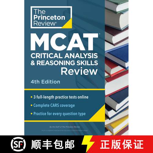 【3-4周达】Princeton Review MCAT Critical Analysis and Reasoning Skills Review, 4th Edition: Complete... [9780593518823]