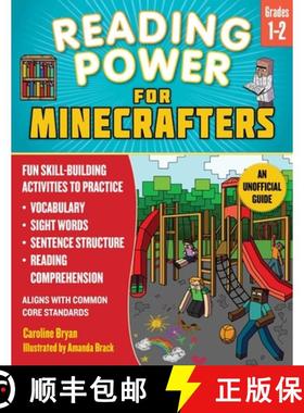 【3-4周达】Reading Power for Minecrafters: Grades 1-2: Fun Skill-Building Activities to Practice Voca... [9781510766235]