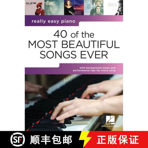 【3-4周达】40 of the Most Beautiful Songs Ever: Really Easy Piano Series with Lyrics & Performance Tips [9798350137361]