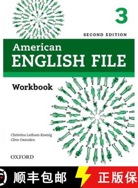 【3-4周达】American English File 2e Workbook Level 3 2019 Pack [9780194776059]