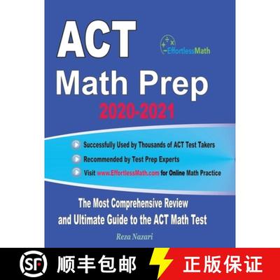 【3-4周达】ACT Math Prep 2020-2021: The Most Comprehensive Review and Ultimate Guide to the ACT Math ... [9781646128716]