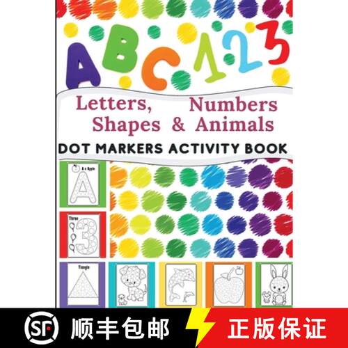 【3-4周达】Dot Markers Activity Book: Great for Learning Letters, Numbers, Shapes and Animal | Perfec... [9781685010157]