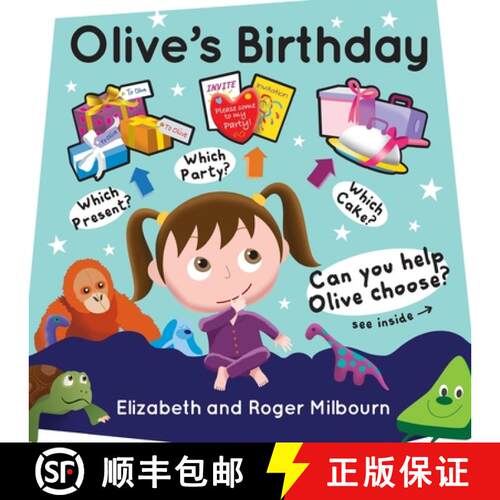 【3-4周达】Olive's Birthday: An interactive children's picture book where you decide how the story goes [9781914498213]
