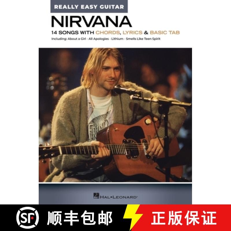 【3-4周达】Nirvana - Really Easy Guitar: 14 Songs with Chords, Lyrics & Basic Tab [9798350120851]