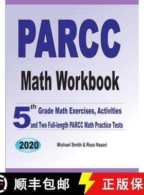 预订 PARCC Math Workbook:  5th Grade Math Exercises, Activities, and Two Full-Length PARCC Math Pract... [9781646126569]