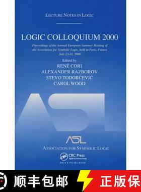 【3-4周达】Logic Colloquium 2000 (hardcover): Lecture Notes in Logic, 19 [9781568812526]