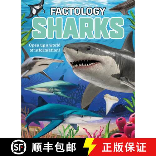 【3-4周达】精装 Factology: Sharks – Open Up a World of Information! [9781787081789]