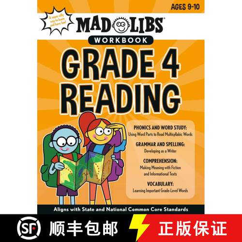 【3-4周达】Mad Libs Workbook: Grade 4 Reading: Aligns with State and National Common Core Standards [9780593222843]