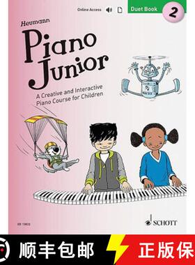 【3-4周达】Piano Junior: Duet Book 2: A Creative and Interactive Piano Course for Children [9781847614322]
