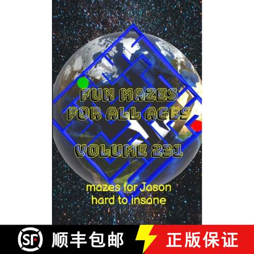 【3-4周达】Fun Mazes for All Ages Volume 231: Mazes for Jason - Hard to Insane [9781387366750]