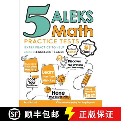 【3-4周达】5 ALEKS Math Practice Tests: Extra Practice to Help Achieve an Excellent Score [9781646129973]