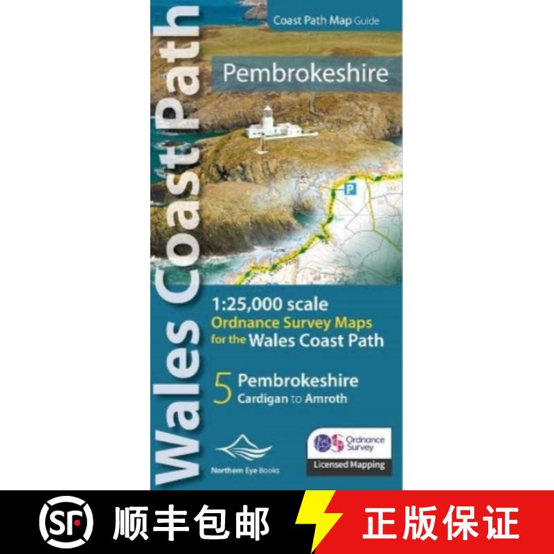 【2-3周达】Pembrokeshire Coast Path Map Guide: 1:25,000 scales Ordnance Survey mapping for the Pembro... [9781908632623]