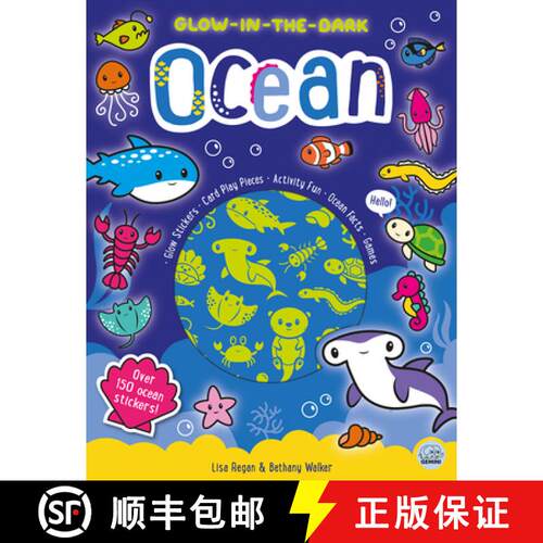 【3-4周达】Glow-In-The-Dark Ocean Sticker Activity Book [9781917082426]