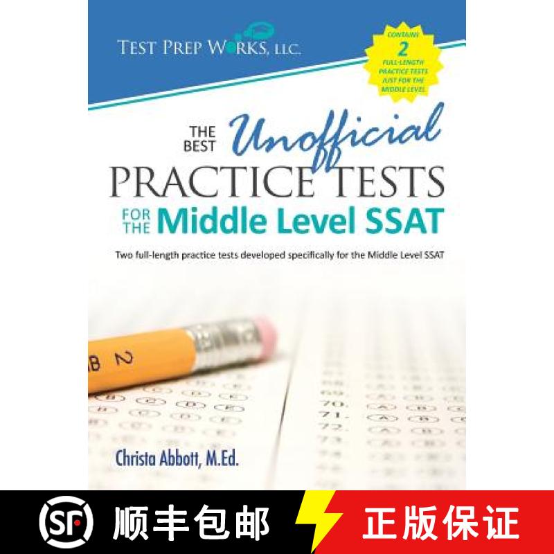 【3-4周达】The Best Unofficial Practice Tests for the Middle Level SSAT [9781939090966]
