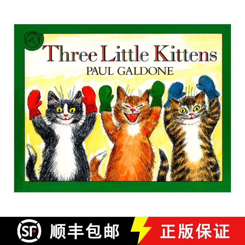 【3-4周达】Three Little Kittens Book & CD [With Audio CD] [9780618852857]