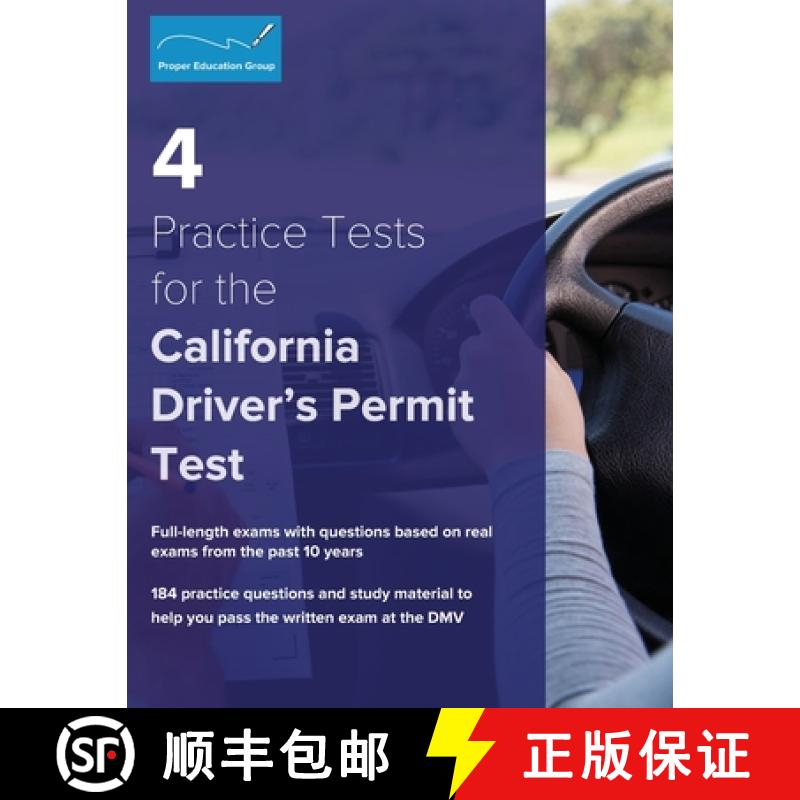 【3-4周达】4 Practice Tests for the California Driver's Permit Test: 184 Practice Questions and Study... [9781953564047]