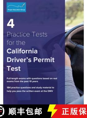 预订 4 Practice Tests for the California Driver's Permit Test: 184 Practice Questions and Study Mater... [9781953564047]