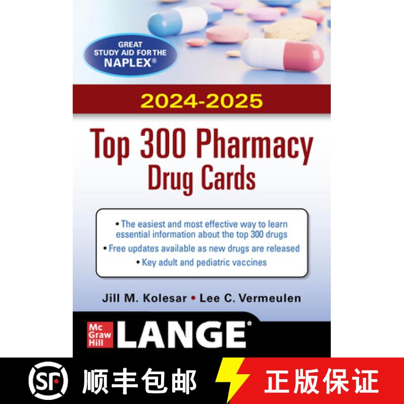 【3-4周达】McGraw Hill's 2024/2025 Top 300 Pharmacy Drug Cards [9781264277841]
