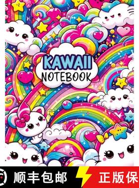 【3-4周达】Kawaii Notebook: Composition Notebook for Kids with Dotted Midline and Picture Space Writi... [9788396995155]