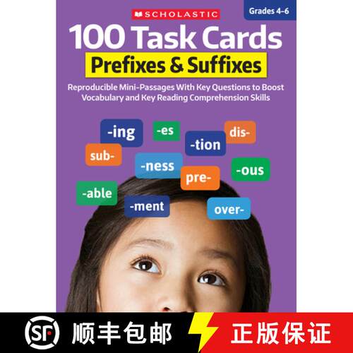 【3-4周达】100 Task Cards: Prefixes & Suffixes: Reproducible Mini-Passages with Key Questions to Boos... [9798225038953]
