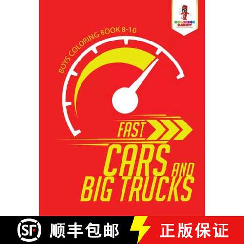 【3-4周达】Fast Cars and Big Trucks : Boys Coloring Book 8-10 [9780228204862]