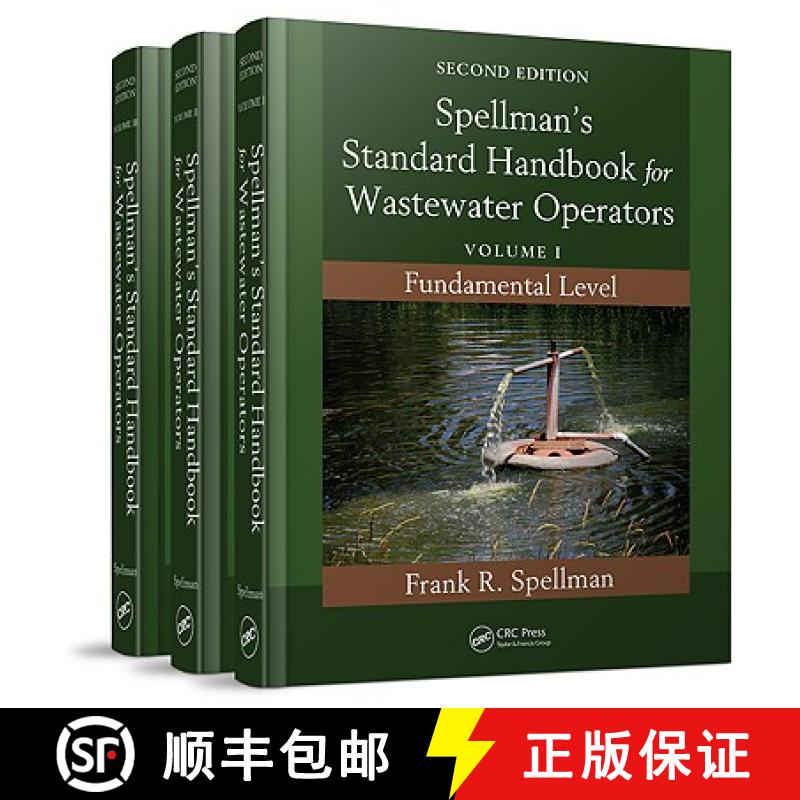 【3-4周达】Spellman's Standard Handbook for Wastewater Operators (3 Volume Set) [9781439818909]