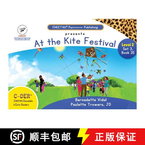 【3-4周达】C-DER (Cheetah decodable & early readers)  Set3, book25. At the kite festival [9798330331215]