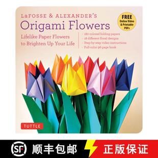 Flowers Brighten Kit Lifelike 9780804843126 Your Life... LaFosse Alexander Origami Paper 4周达