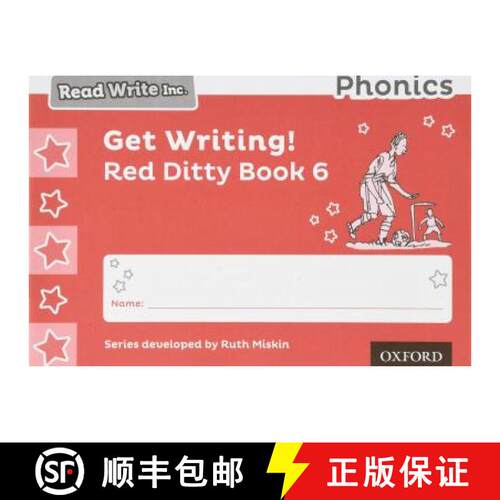 【3-4周达】Read Write Inc. Phonics: Get Writing! Red Ditty Book 6 Pack of 10 [9780198414322]