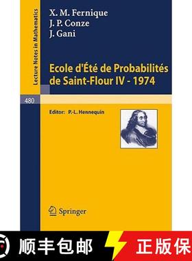 【3-4周达】Ecole d'Ete de Probabilites de Saint-Flour IV, 1974 [9783540073963]