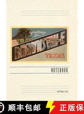 【3-4周达】Vintage Lined Notebook Greetings from Brownsville, Texas [9798385450176]
